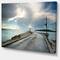 Designart - Vintage Pathway into the Ocean - Sea Bridge Canvas Art Print